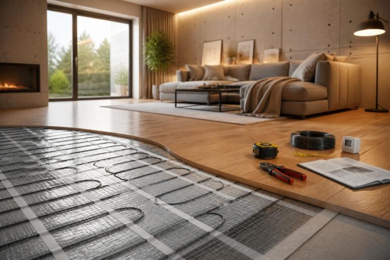 ontdek de voordelen van elektrische vloerverwarming en krijg een uitgebreide installatiegids om uw vloer comfortabel en efficiënt te verwarmen.