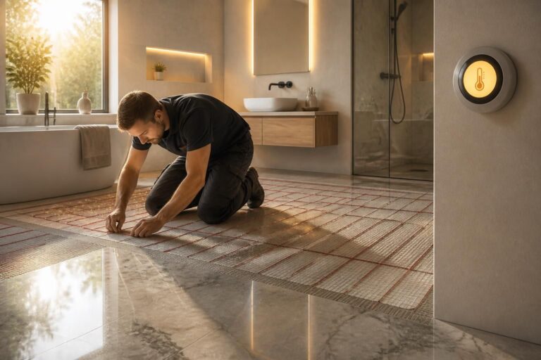 ontdek de voordelen van elektrische vloerverwarming voor je badkamer en krijg handige installatie tips voor een comfortabele en warme ruimte.