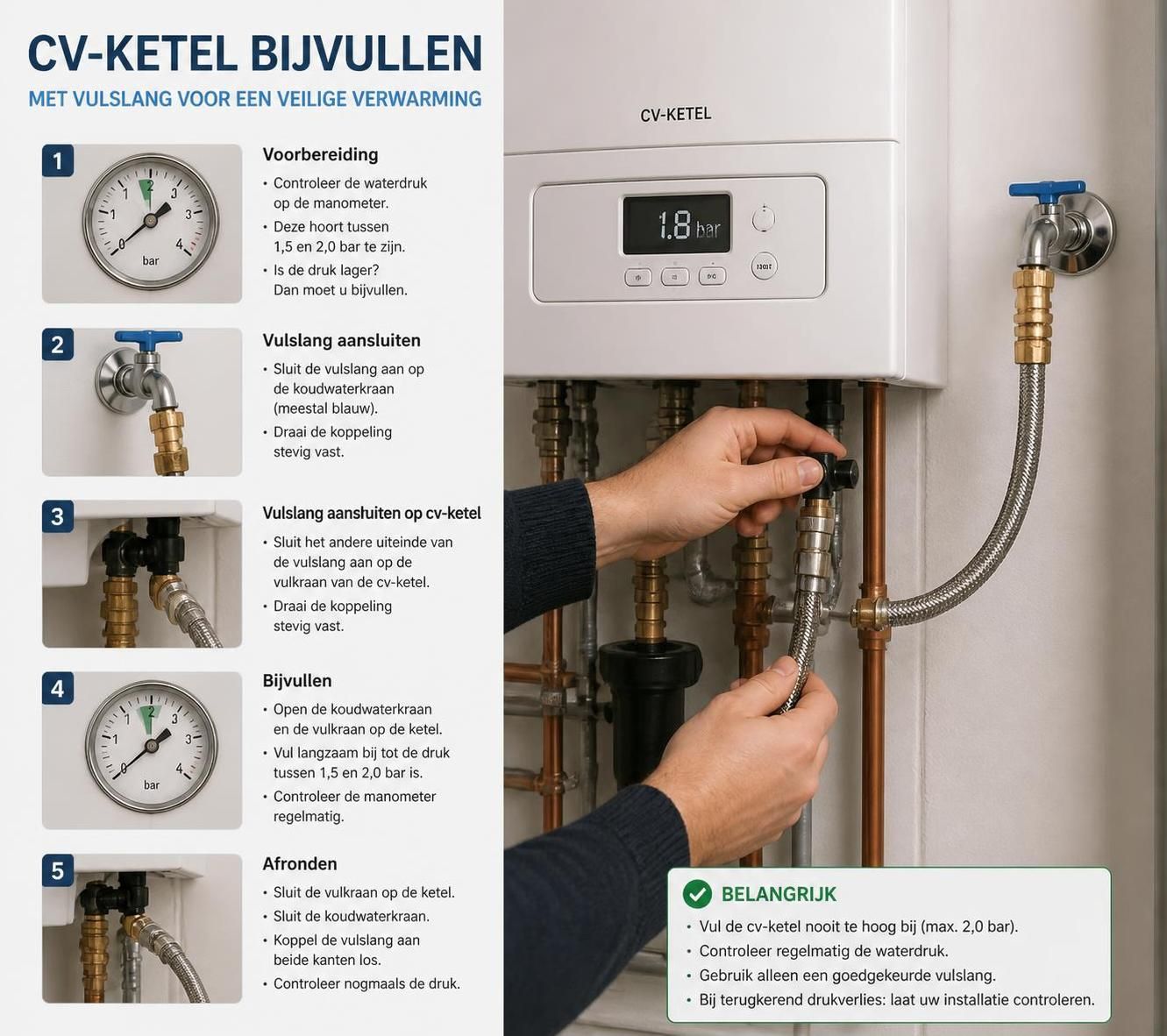 leer hoe je snel en veilig je cv-ketel bijvult met onze eenvoudige en duidelijke handleiding. zorg voor optimaal verwarmingscomfort en voorkom problemen.