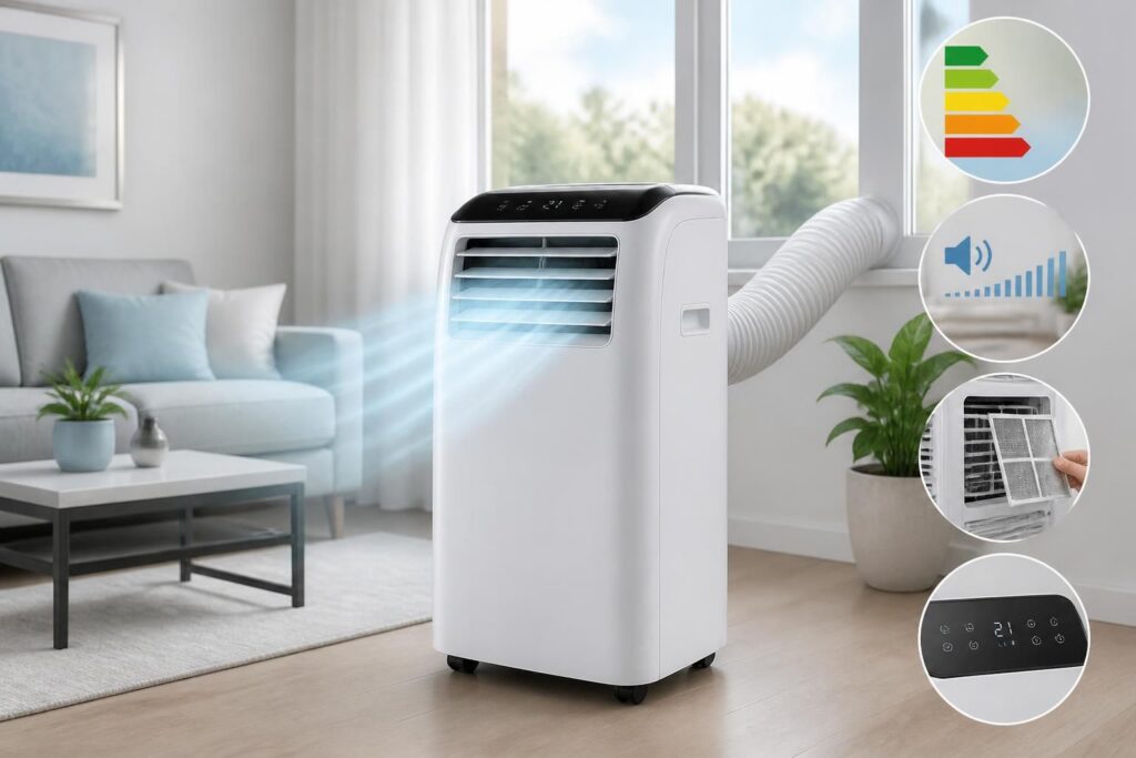 ontdek waar je op moet letten bij het kopen van een mobiele airco, inclusief belangrijke tips over capaciteit, energieverbruik en geluidsniveau voor optimale koeling.