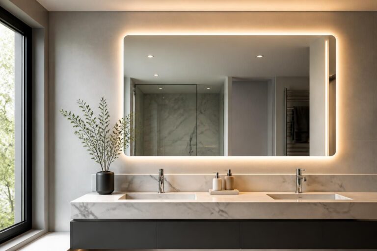 ontdek de badkamerspiegel met verlichting en verwarming: de ultieme gids voor meer comfort en stijl in jouw badkamer. leer alles over functionaliteit, design en installatie.