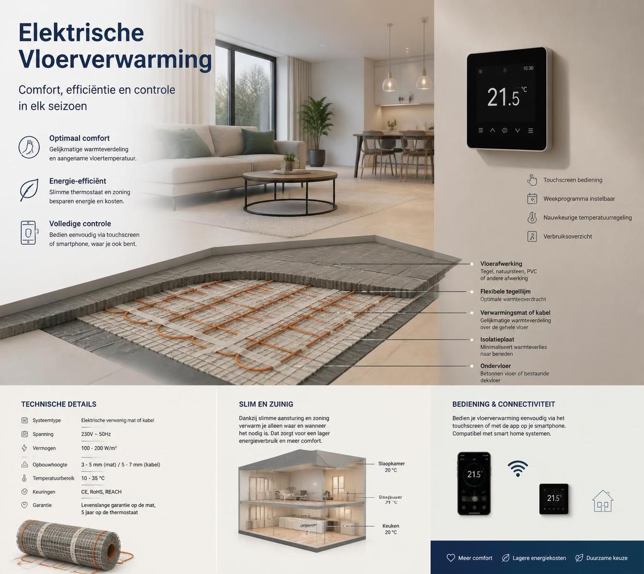 ontdek hoe je de perfecte thermostaat kiest voor jouw vloerverwarming en geniet van optimaal comfort en energiezuinigheid.
