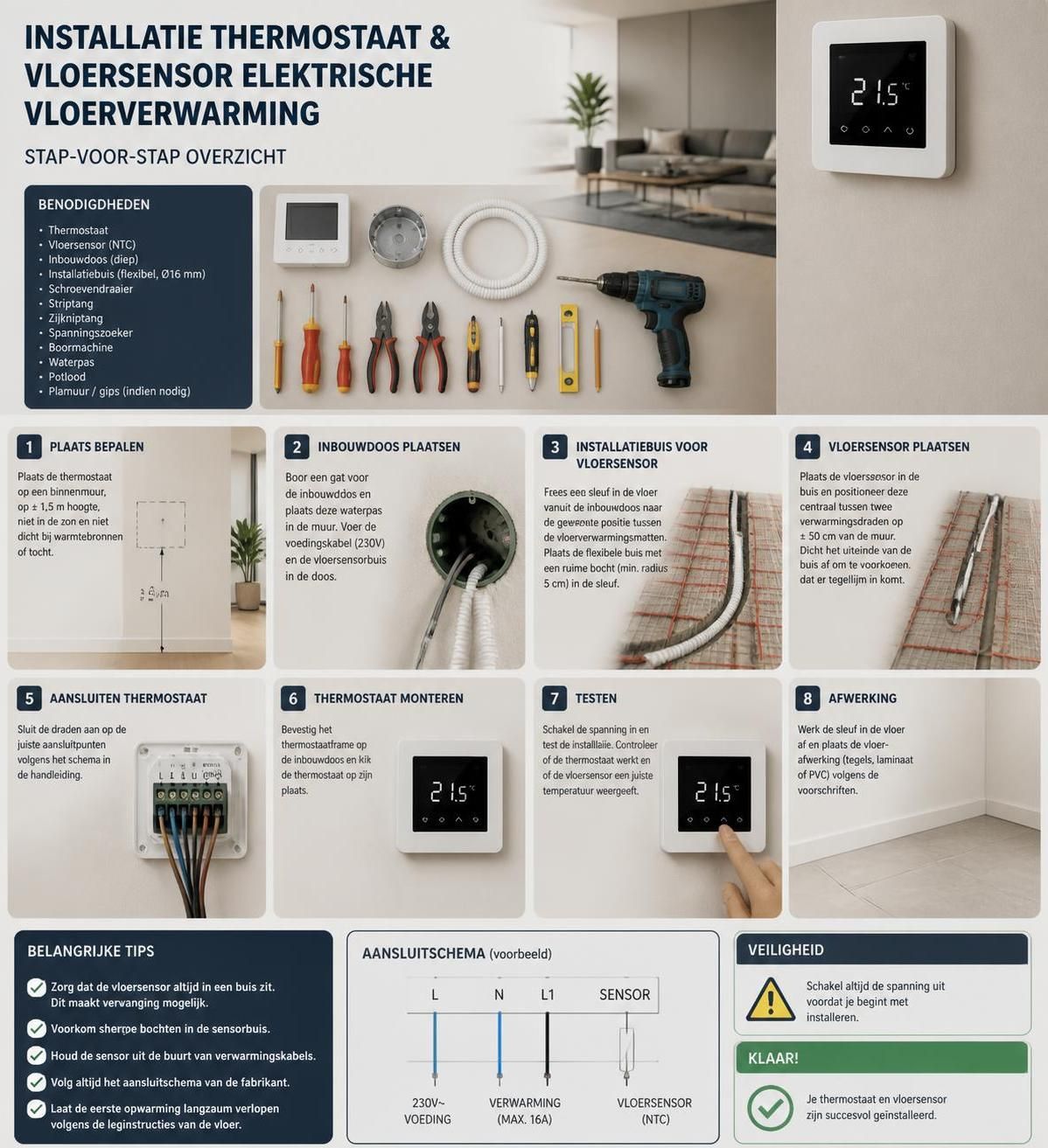 ontdek hoe je de perfecte thermostaat kiest voor jouw vloerverwarming en geniet van optimaal comfort en energie-efficiëntie in huis.