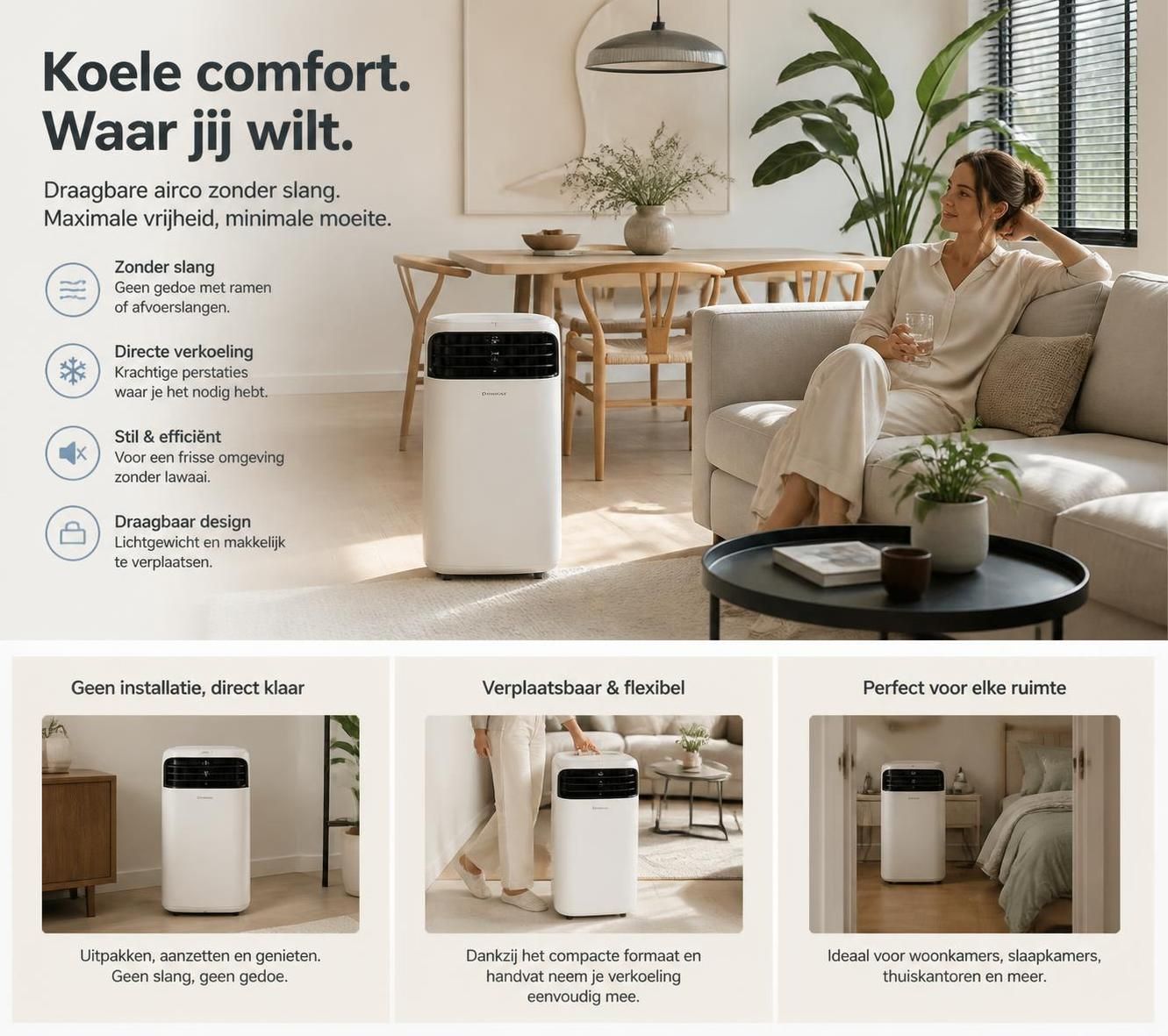 ontdek de beste mobiele airco zonder slang, getest en beoordeeld door de consumentenbond. koop een efficiënte en gebruiksvriendelijke airconditioner voor optimale verkoeling.